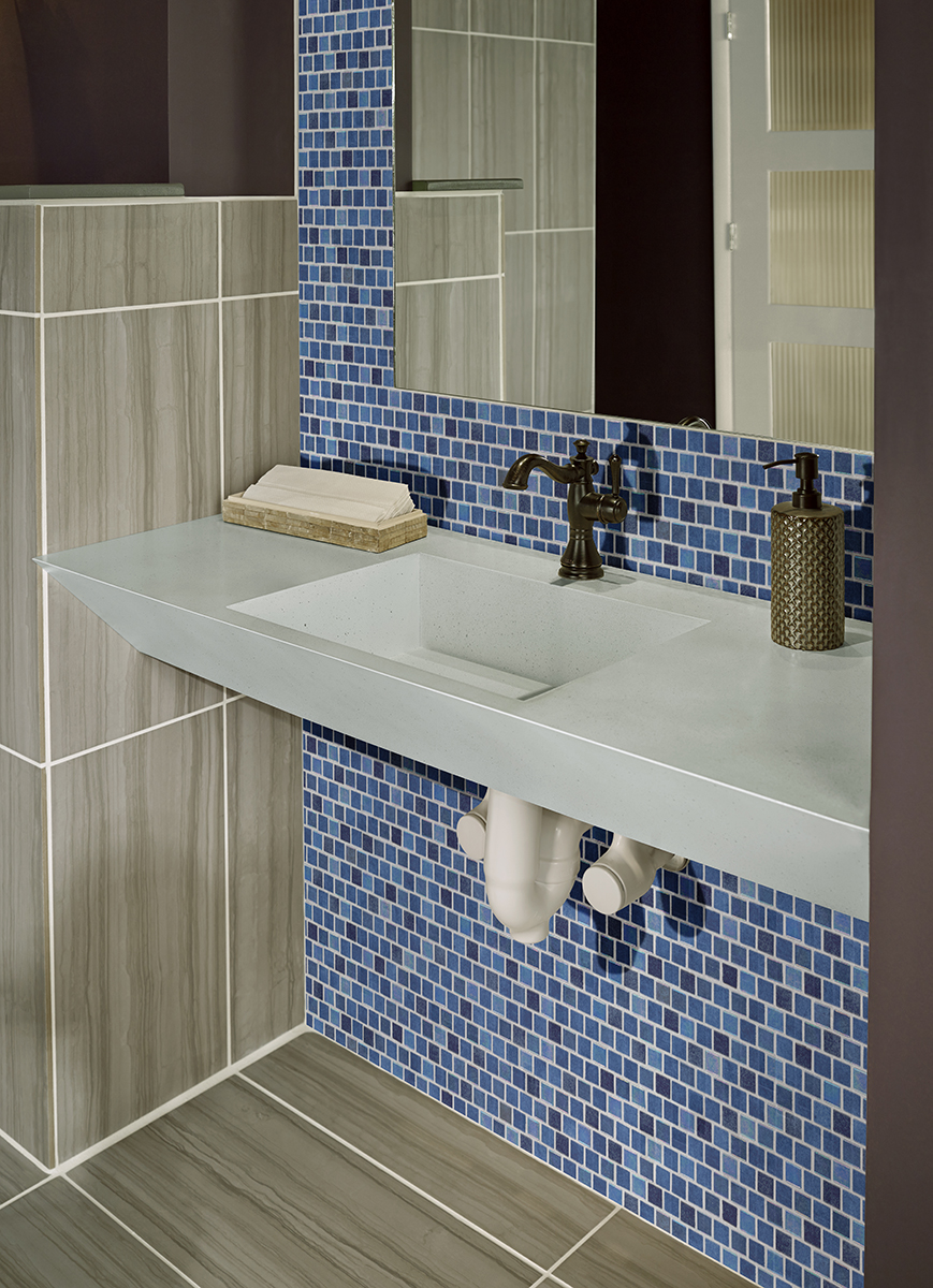 HAWAIIAN BLUE GLASS TILE